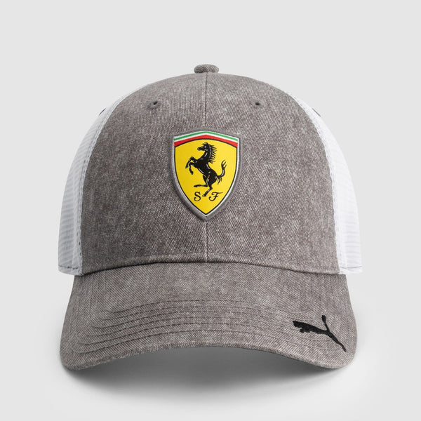 Grey Ferrari F1 Trucker Cap
