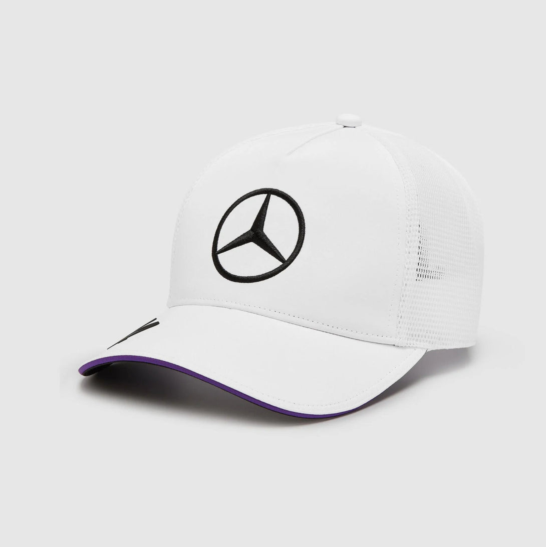 Boné Lewis Hamilton Trucker Branco - Mercedes AMG Petronas Motorsport