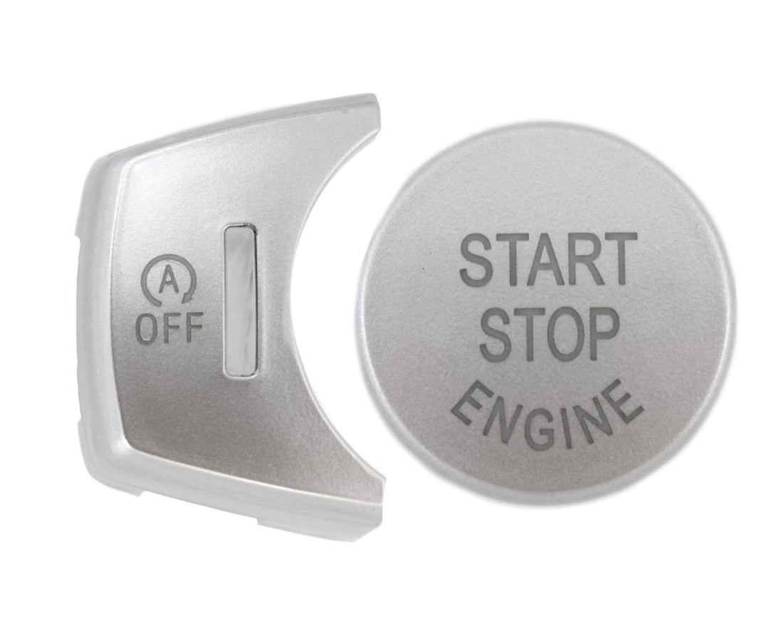 Botões Start Stop + Auto OFF Cinza Prata BMW X3 X4 X5 X6 F25 F26 F15 F16 2011 - 2018 VERSÃO 1 - GTD Car Parts