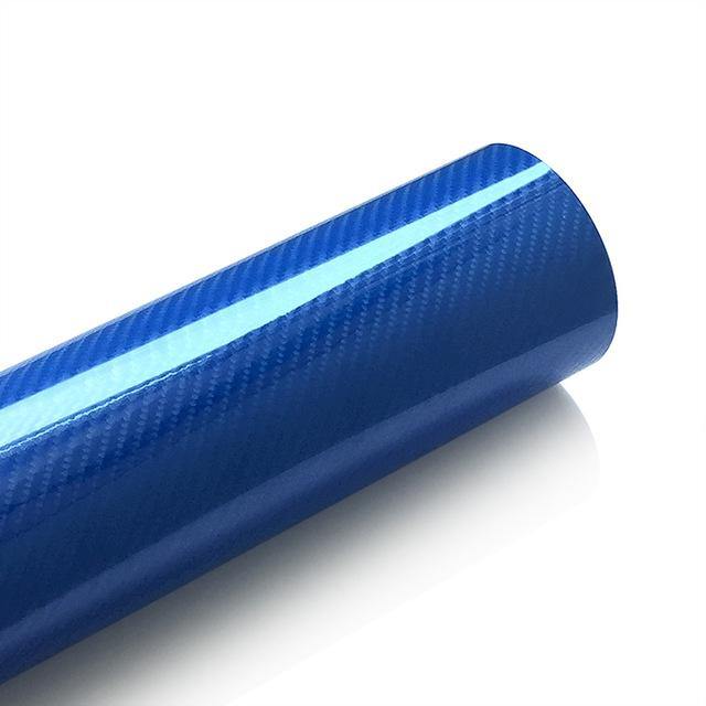 6D Carbon Fiber Blue Vinyl Wrap