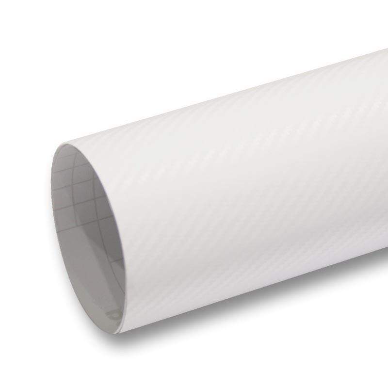 3D Carbon Fiber White Vinyl Wrap