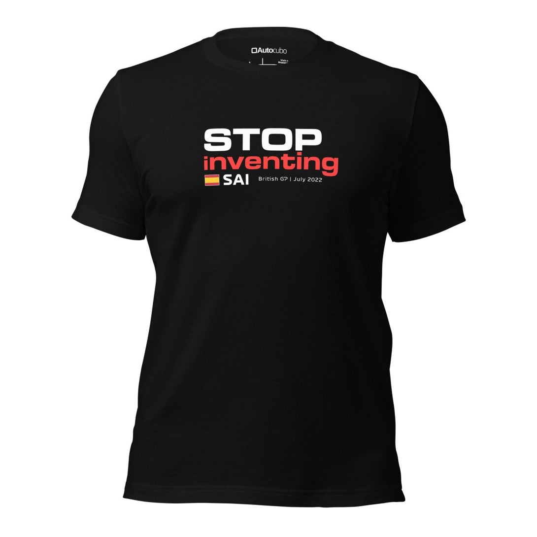 T-shirt Carlos Sainz Stop Inventing Dark - Autocubo