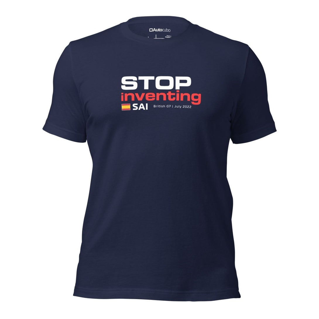T-shirt Carlos Sainz Stop Inventing Dark - Autocubo