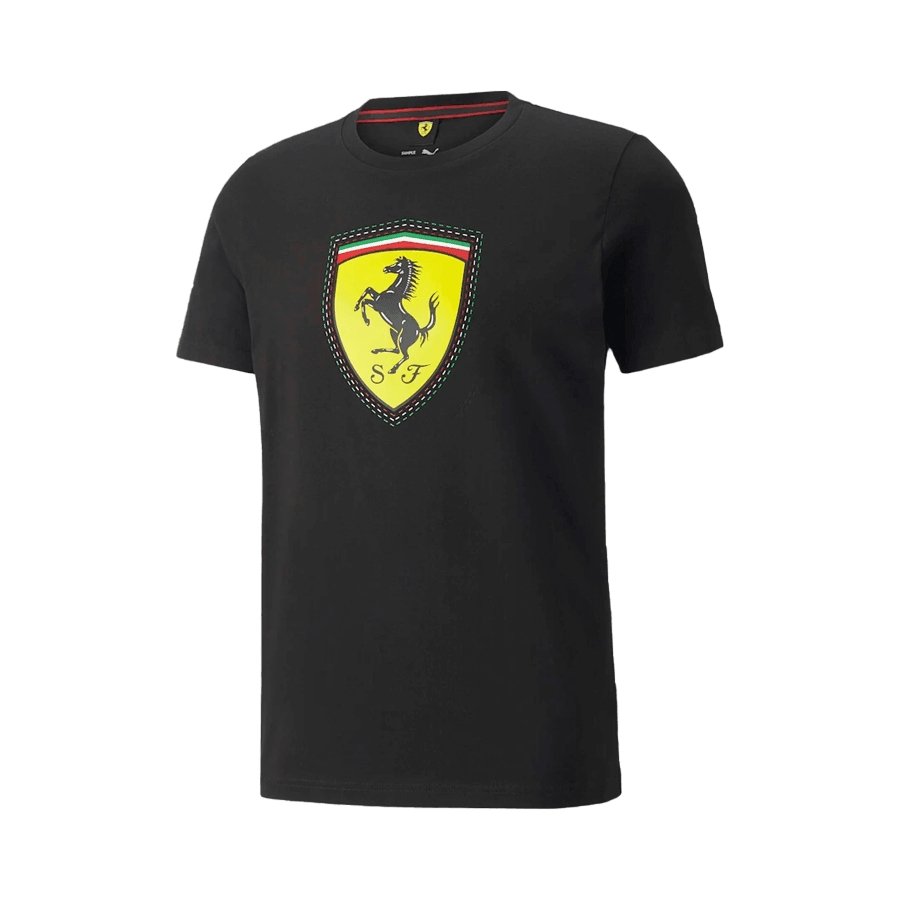 T-Shirt Ferrari Puma Logo Preta - Scuderia Ferrari