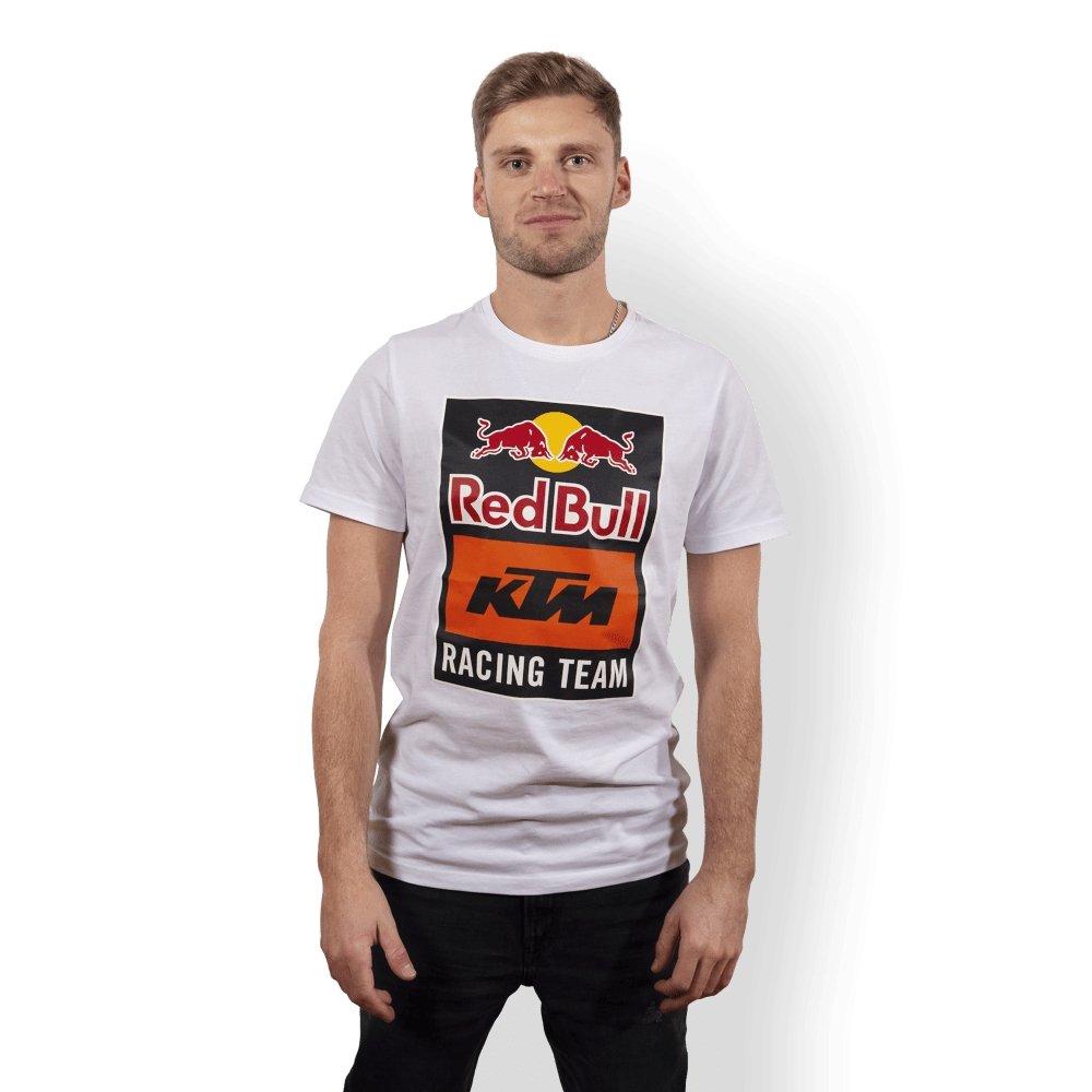 T-Shirt KTM Red Bull Emblem Branca - Red Bull KTM Factory Racing