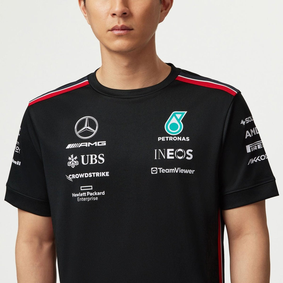 T-Shirt Mercedes AMG F1 Preta 2023 - Mercedes AMG Petronas Motorsport