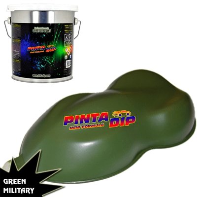 Tinta Dip Lata 4 litros Verde Militar Mate - Pinta Dip
